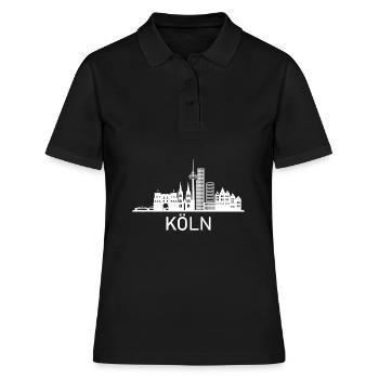 Ville de Cologne Skyline Cologne Ville Allemagne - Polo Femme - noir - Devant - Ailine (174cm)