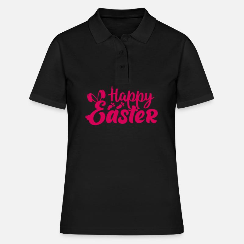 Happy Easter Day - Women's Polo Shirt - black