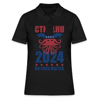 Cthulhu 2024 - Political election campaign without life - Women's Polo Shirt - black - Front - Ailine (174cm)