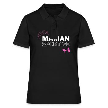 MAMAN SPORTIVE SPORT COMBAT - Polo Femme - noir - Devant - Ailine (174cm)