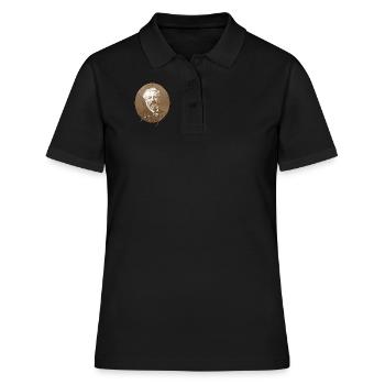 Science-fiction - Visionnaire Jules Verne Portrait 2 - Polo Femme - noir - Devant - Ailine (174cm)