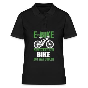 Funny E-Bike Bicycle Bike Quotes - Polo Femme - noir - Devant - Ailine (174cm)
