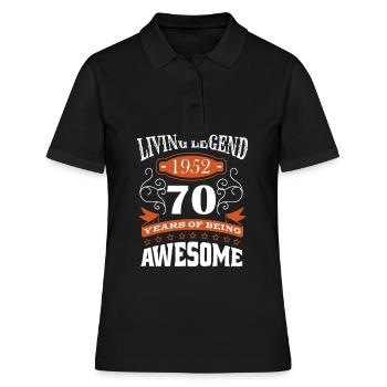 Living Legend Born in 1952 Birthday 70 Years - Women's Polo Shirt - black - Front - Ailine (174cm)