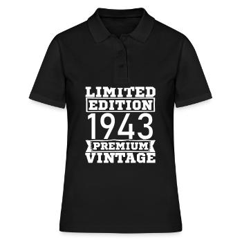 Vintage Edition Limitée 80 ans née en 1943 - Polo Femme - noir - Devant - Ailine (174cm)