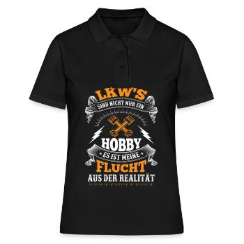 Trucker LKW Fahrer Fernfahrer Brummi Geschenk - Frauen Polo Shirt - Schwarz - Vorne - Ailine (174cm)