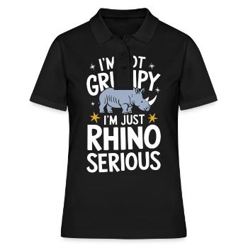 Rhinocéros Rhinocéros - Polo Femme - noir - Devant - Ailine (174cm)