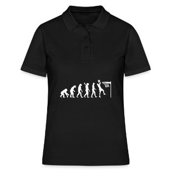Evolution Basketball Game - Frauen Polo Shirt - Schwarz - Vorne - Ailine (174cm)