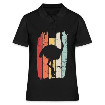 autruche - Polo Femme - noir - Devant - Ailine (174cm)