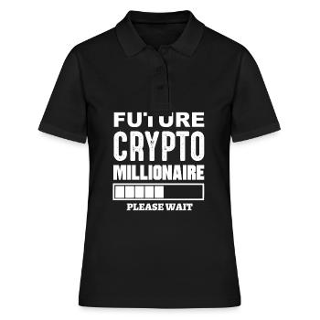 Future Crypto Millionaire Loading please wait - Frauen Polo Shirt - Schwarz - Vorne - Ailine (174cm)