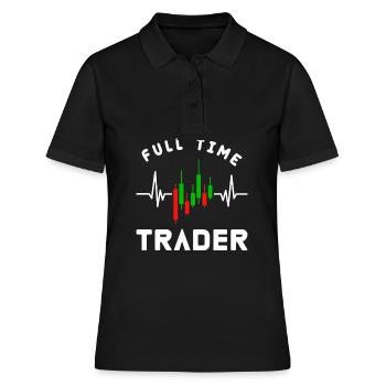 Le diagramme des graphiques de trading de traders à temps plein Actions - Polo Femme - noir - Devant - Ailine (174cm)