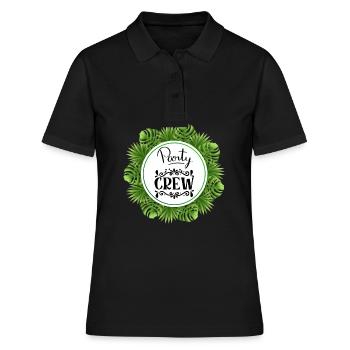 Party Crew mit Palmen Blätter with Palm Leaves - Polo Femme - noir - Devant - Ailine (174cm)