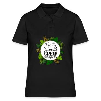 Party Crew mit Palmen Blätter with Palm Leaves - Polo Femme - noir - Devant - Ailine (174cm)
