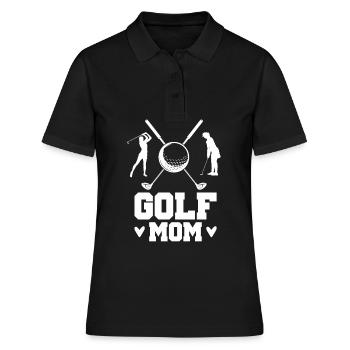 Golf Maman golfeur Mère Golf Balle Jeu Golf Sports - Polo Femme - noir - Devant - Ailine (174cm)