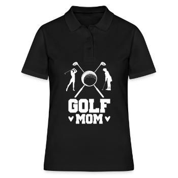 Golf Maman Golfeur Mère Golf Balle Jeu Golf Sports - Polo Femme - noir - Devant - Ailine (174cm)