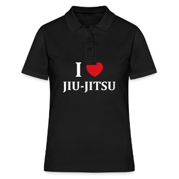 Jiu Jitsu - Frauen Polo Shirt - Schwarz - Vorne - Ailine (174cm)