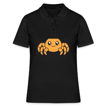 Spinne - Frauen Polo Shirt - Schwarz - Vorne - Ailine (174cm)