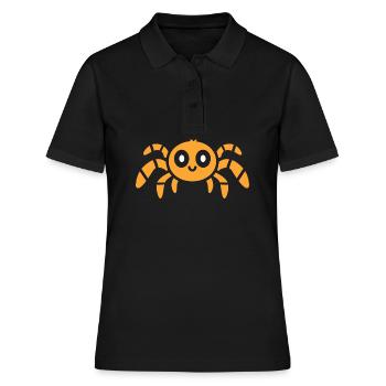 Spinne - Frauen Polo Shirt - Schwarz - Vorne - Ailine (174cm)