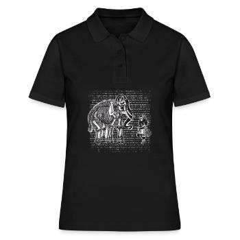 Alice au pays des merveilles et l’éléphant - Polo Femme - noir - Devant - Ailine (174cm)