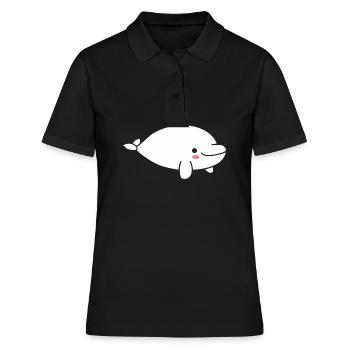 Dugong - Frauen Polo Shirt - Schwarz - Vorne - Ailine (174cm)