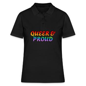 Queer and proud - Women's Polo Shirt - black - Front - Ailine (174cm)