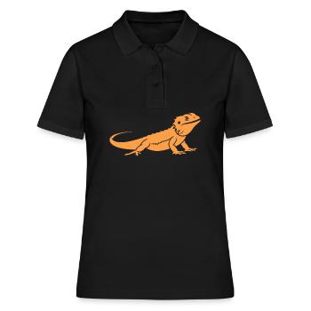 Bearded Dragon - Women's Polo Shirt - black - Front - Ailine (174cm)