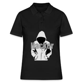 hacker - Women's Polo Shirt - black - Front - Ailine (174cm)