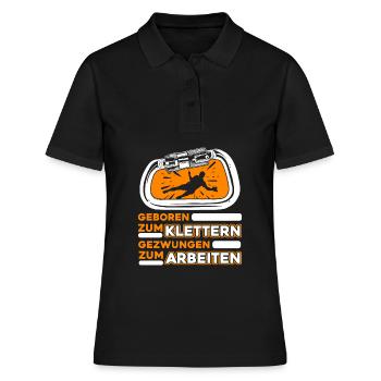 Klettern Bergsport Kletterer - Frauen Polo Shirt - Schwarz - Vorne - Ailine (174cm)
