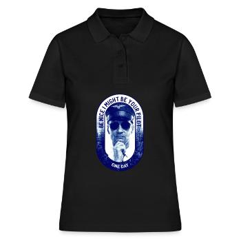 Pilote d’avion Pilote Pilote Pilote - Polo Femme - noir - Devant - Ailine (174cm)