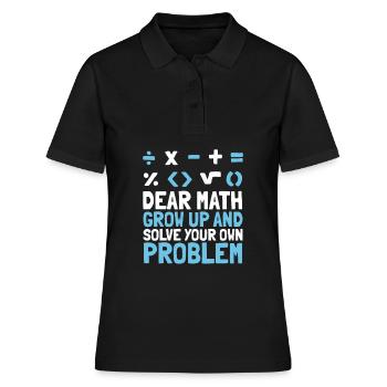 Professeur de mathématiques Mathématicien Professeur de mathématiques Mathématiques - Polo Femme - noir - Devant - Ailine (174cm)