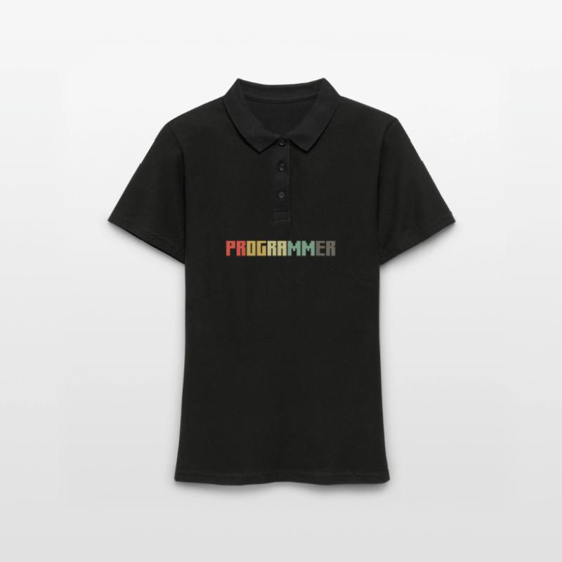 Vintage Programmer Coder Retro Developer Nerd Women's Polo Shirt