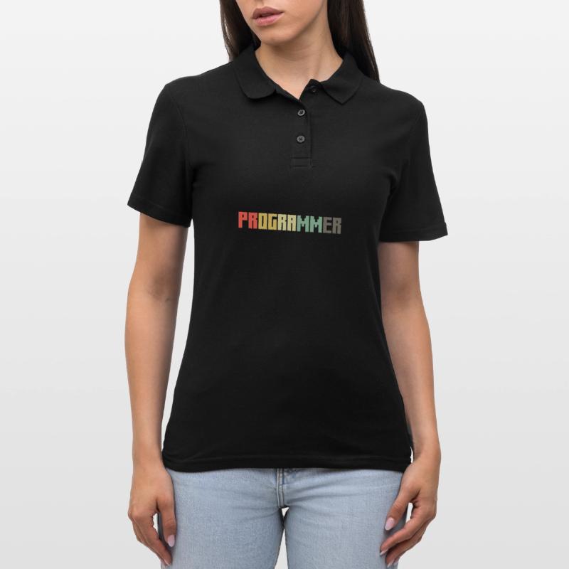Vintage Programmer Coder Retro Developer Nerd Women's Polo Shirt