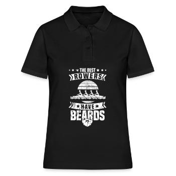 Rudersport Ruderer Ruderboot Rudern - Frauen Polo Shirt - Schwarz - Vorne - Ailine (174cm)