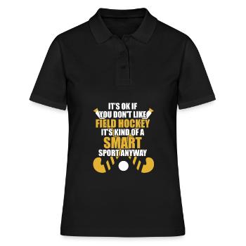 Hockey sur gazon - Polo Femme - noir - Devant - Ailine (174cm)