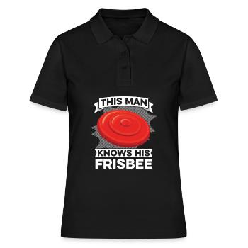 Frisbee - Frauen Polo Shirt - Schwarz - Vorne - Ailine (174cm)