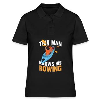 Rudersport Ruderer Ruderboot Rudern - Frauen Polo Shirt - Schwarz - Vorne - Ailine (174cm)