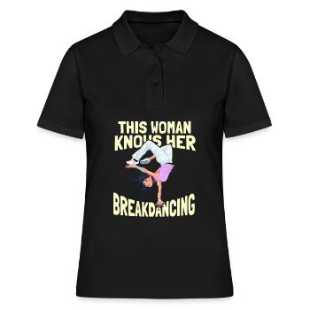 Breakdance Breakdancer Breakdancing - Frauen Polo Shirt - Schwarz - Vorne - Ailine (174cm)