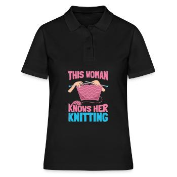 Knit - Women's Polo Shirt - black - Front - Ailine (174cm)