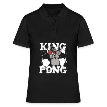 Tischtennis Ping Pong - Frauen Polo Shirt - Schwarz - Vorne - Ailine (174cm)
