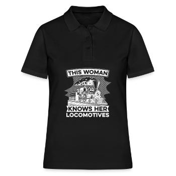 Chemin de fer Train Train Conducteur de train - Polo Femme - noir - Devant - Ailine (174cm)
