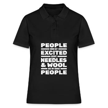 Knit - Women's Polo Shirt - black - Front - Ailine (174cm)