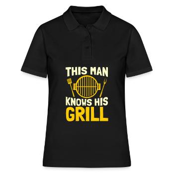 Grill grill maître BBQ - Polo Femme - noir - Devant - Ailine (174cm)