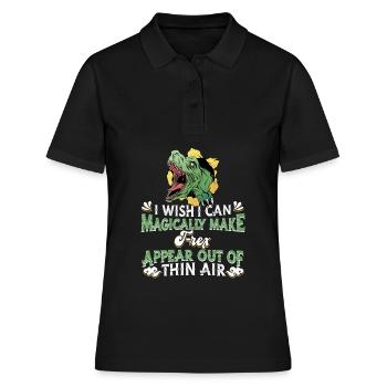 T-Rex Tyrannosaurus Rex - Frauen Polo Shirt - Schwarz - Vorne - Ailine (174cm)