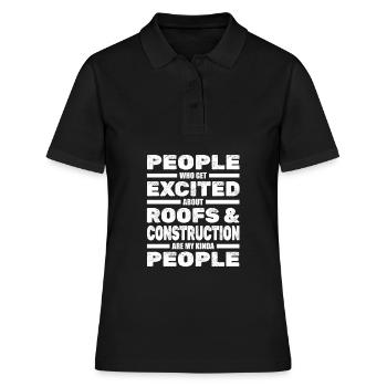 Roofer Roofing Roofing Craftsmen - Women's Polo Shirt - black - Front - Ailine (174cm)