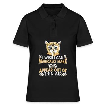 Location de chat Chat Domestique Cat - Polo Femme - noir - Devant - Ailine (174cm)