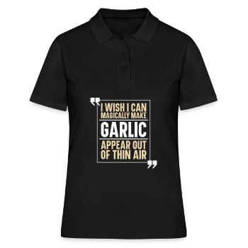 Knoblauch Gewürz Knobi Knofi - Frauen Polo Shirt - Schwarz - Vorne - Ailine (174cm)
