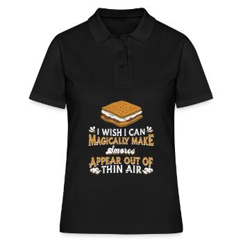 Smores Lagerfeuer Snack Marshmallow - Frauen Polo Shirt - Schwarz - Vorne - Ailine (174cm)