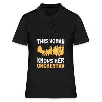 Orchestra Classical Concert Classical Music - Women's Polo Shirt - black - Front - Ailine (174cm)