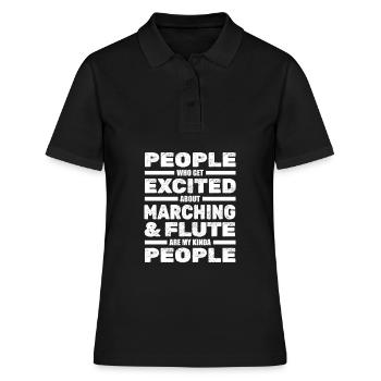 Spielmannszug Fanfarenzug Flûte Flûte Flûte - Polo Femme - noir - Devant - Ailine (174cm)