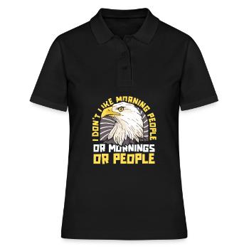 Tête d’aigle Oiseau de proie Oiseau de proie - Polo Femme - noir - Devant - Ailine (174cm)