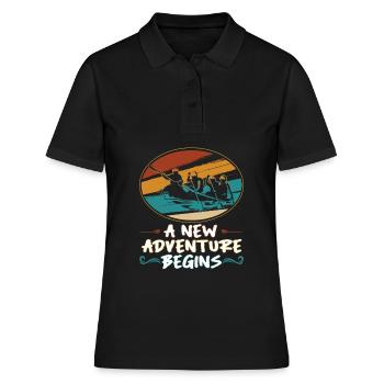 Rafting Canoë Kayak d’eau vive - Polo Femme - noir - Devant - Ailine (174cm)
